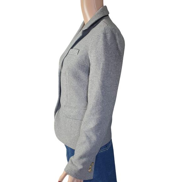 J. Crew Mercantile Size 2 Gray Schoolboy Blazer Wool Blend Preppy Academia - Picture 2 of 13